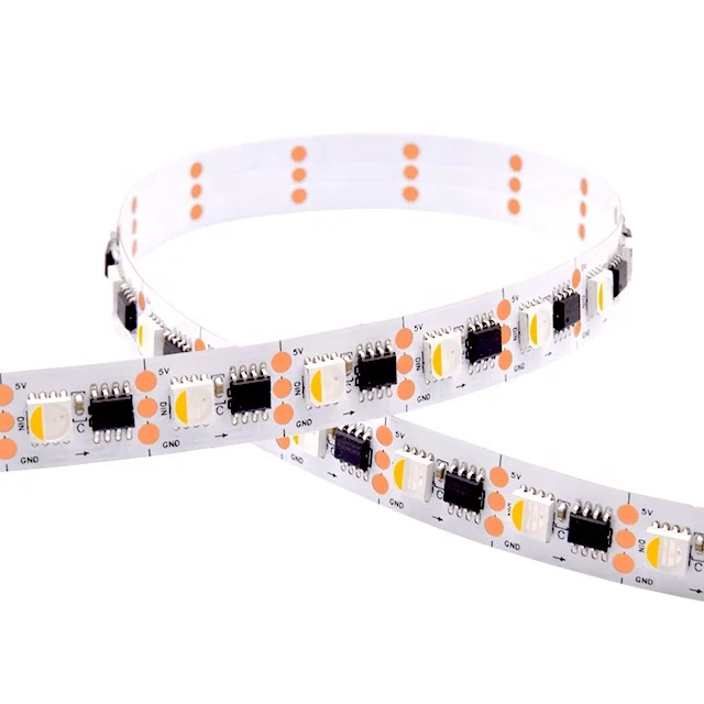 High brightness waterproof  indoor outdoor decoration stage usage LED 60 pixel strip 8 bits dimming SPI 5V 12V 24V UCS2904 RGBW