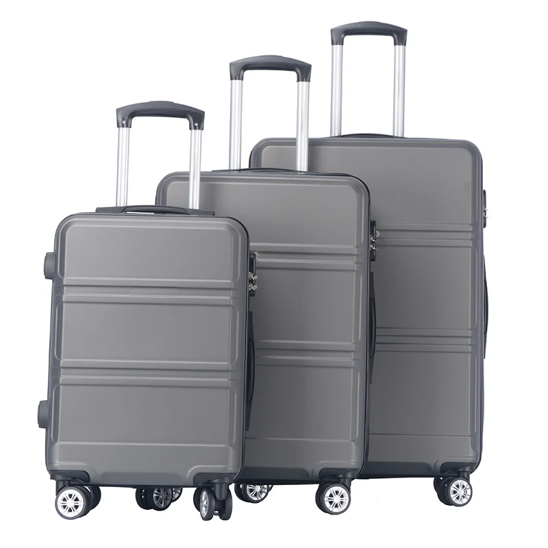 Custom Classic Style ABS Carry On Spinner Luggage Hard Trolley Unisex Suitcase Luggage Traveling Box Sets Suitcase