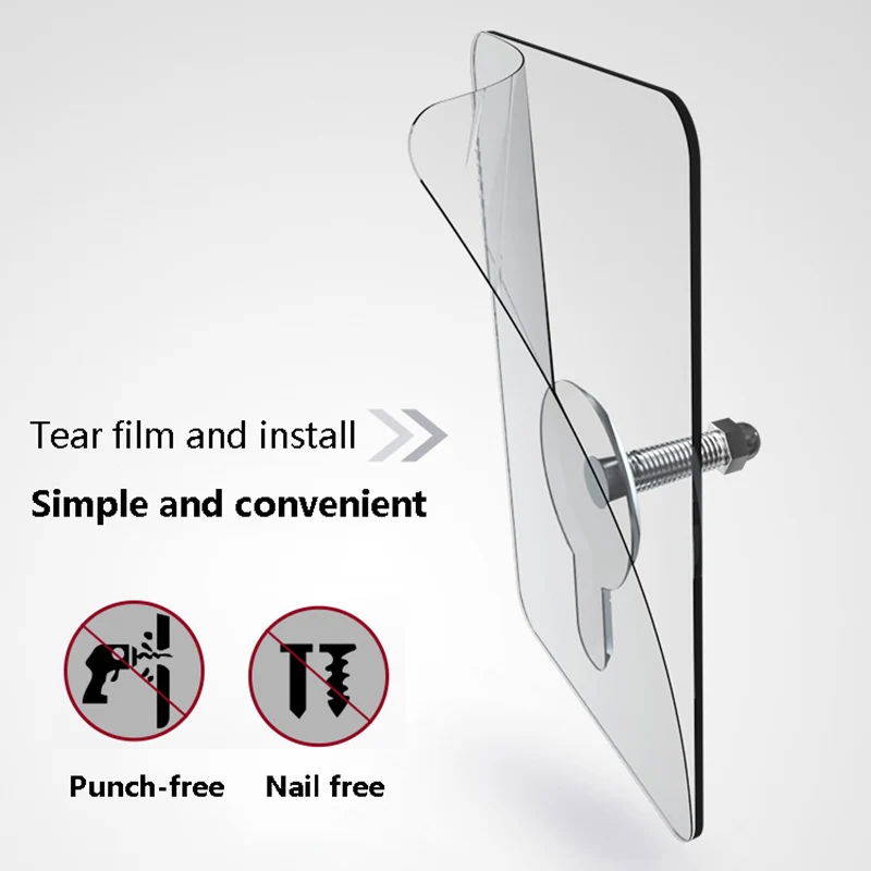 Multiple Choices Adhesive Hooks Kitchen Wall Hooks Nail Free Sticky Hangers with Stainless Hooks