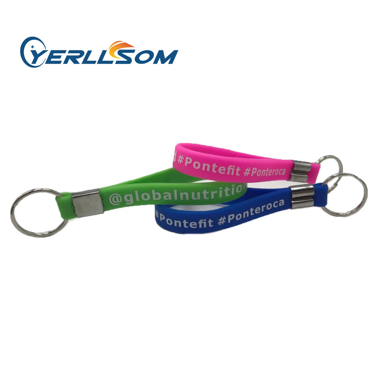 Popular Silicone Keychain Wholesale Hot Sale Personalized Custom Silicone Bracelet Keychain