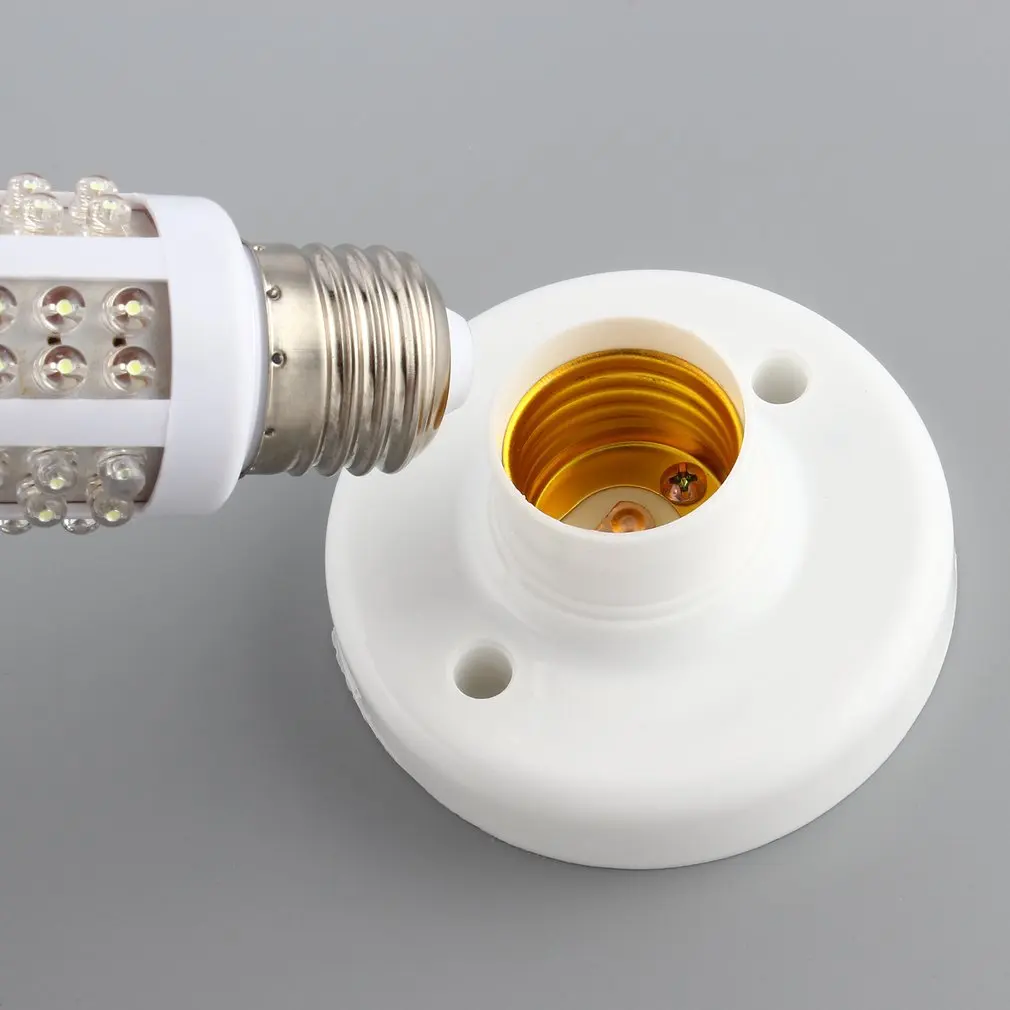 E14 E27 Socket E14 Lamp Holder E27 Bulb Base Adapter LED Light Round Lamp Screw Cap Fitting E26 Socket