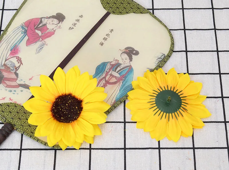 Yellow Single Flowers Large Plastic Sunflower Artificial For Home DecorNew