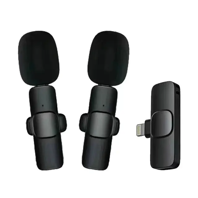 K8 Wireless Mic Lavalier Microphone Portable Audio Video Recording Mic For IPhone Live Broadcast Gaming Microphone