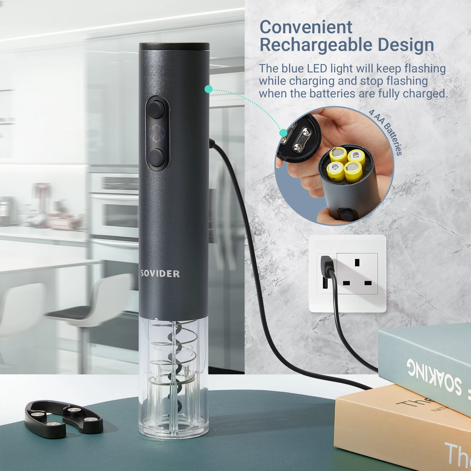INKBIRD SWO-101 Электрический штопор открывалка для бутылок автоматический консервооткрыватель бутылки