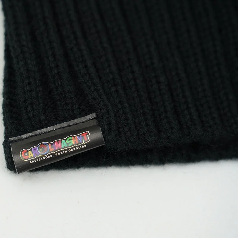 winter hats Unisex Acrylic Pullover Warm cuff beanie custom logo printed knit beanie cap  jacquard beanie hat