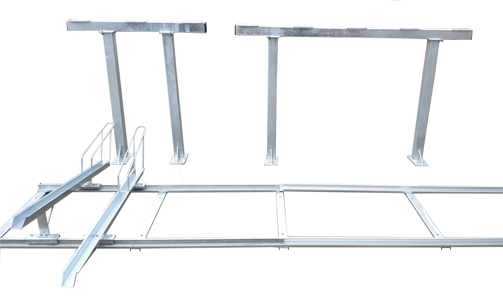 Outdoor hot dip galvanized gas spring lift assisted double decker bicycle rack  powder coating bike rack