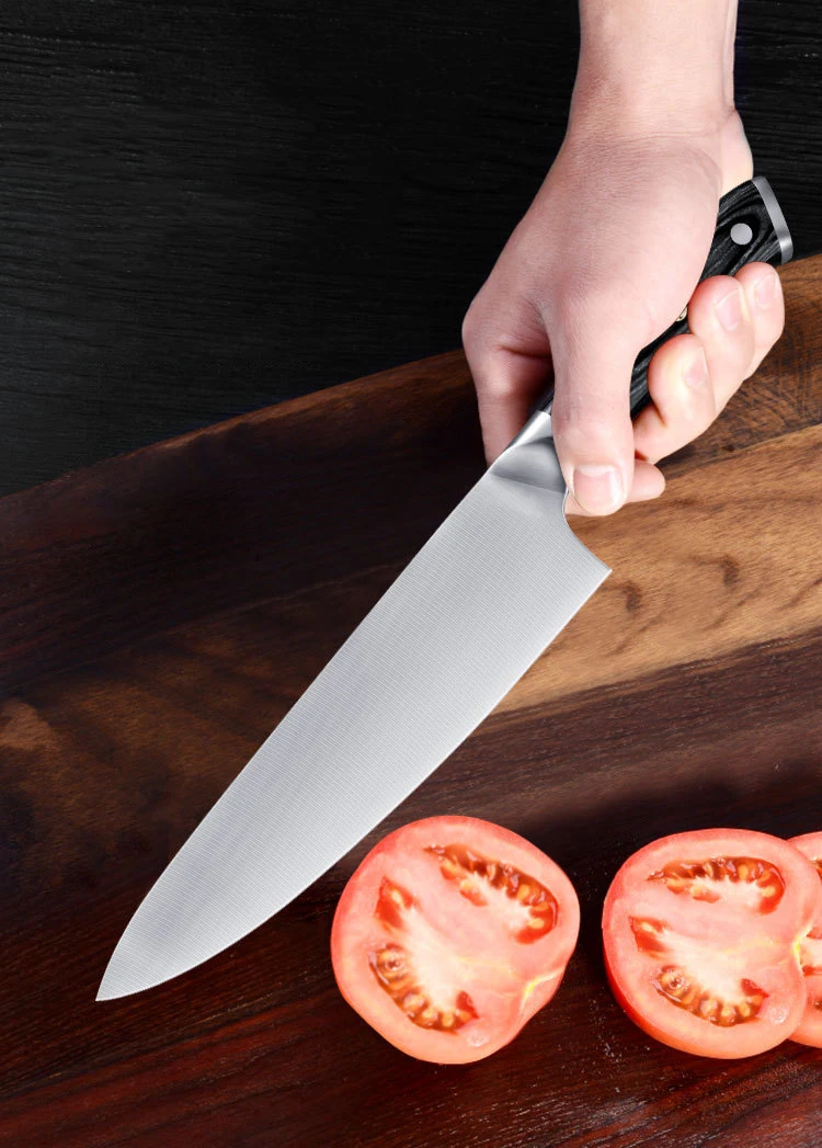 New Design  8 inch Chef Knife German 4116 Steel Kitchen Knives With Color Wood Handle Sharp Cleaver