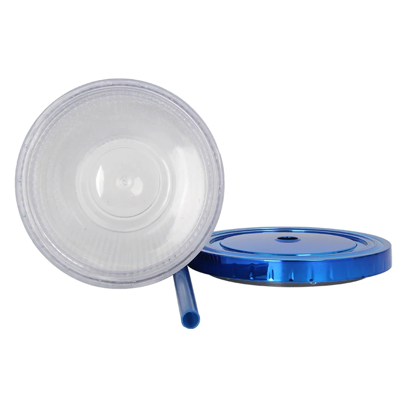 Food grade wholesale promotional custom christmas insert 24oz double wall plastic drinking glitter tumbler cups with straw