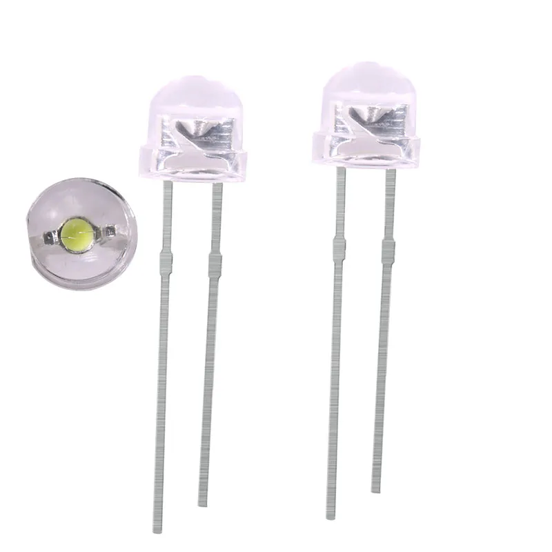 high MCD 4.8mm straw hat LED PTH  redondo 3mm lue white crystalline 4.8mm straw hat led for display board