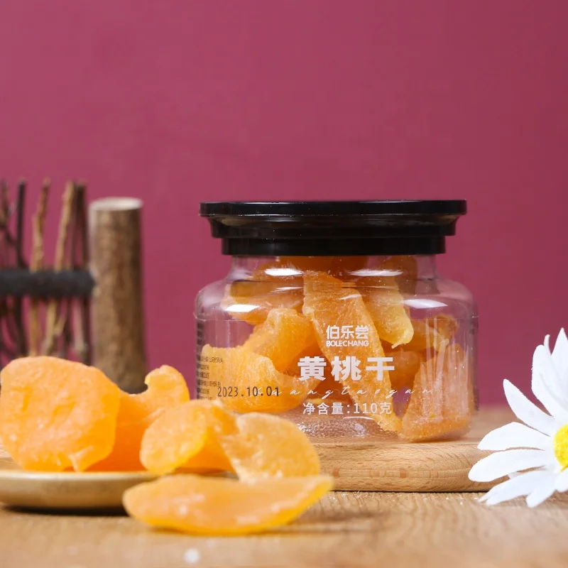 Wholesale 110g dried fruits Canned more hygienic loose candied fruits yellow peach dried peach healthy snack dried yellow peach