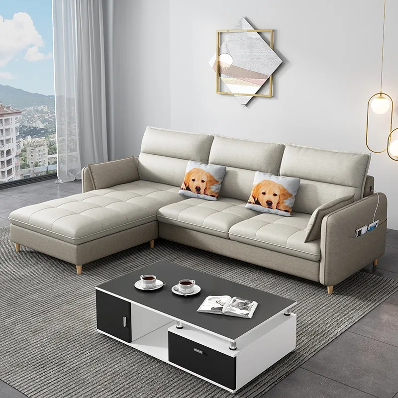 Hot Sale Modern Custom Deep Seating White Leather velvet Combination Sofa Set Furniture Living Room U Shape Sectional Sofas