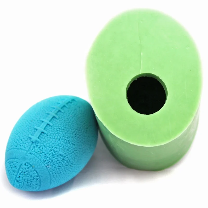 LZ0103 Promotional Customized 3D Rugby American Football Shape Silicone Soap/Candle Mold