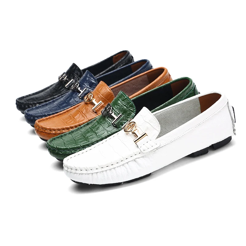 
Wholesale Classic leather cow suede loafer shoes for men driving shoes moccasins Soft Flats Loafers 