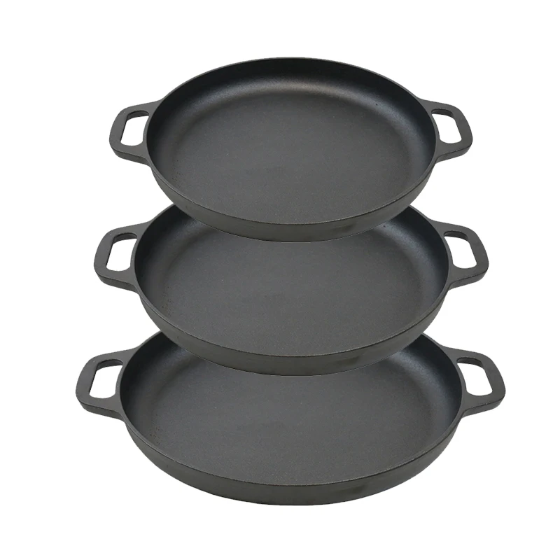 12/13/14 Inch Professional Large Breakfast Skillet Frying Pan Non Stick Pan Cast Iron Skillet Pan with Lid