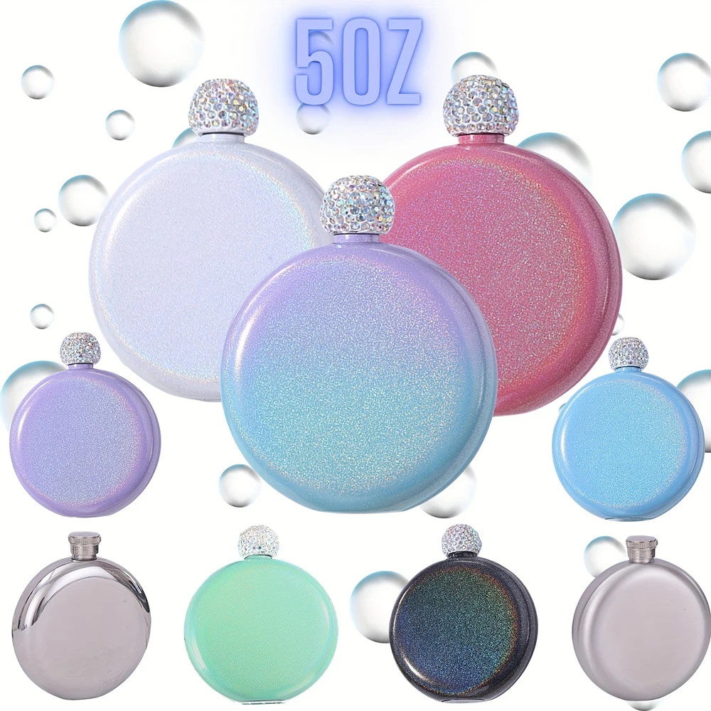 Wholesale custom stainless steel mini round wine pot 5 oz stainless steel travel wine pot hip flask