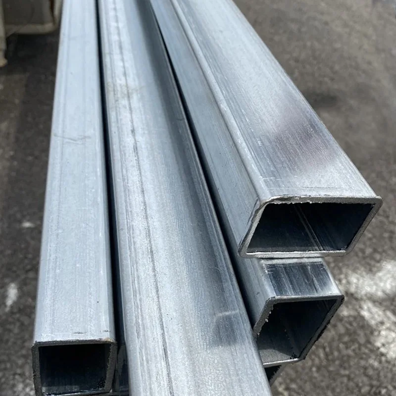Hot dip 1mm-40mm thickness structure galvanized square & rectangular steel pipe with price per meter