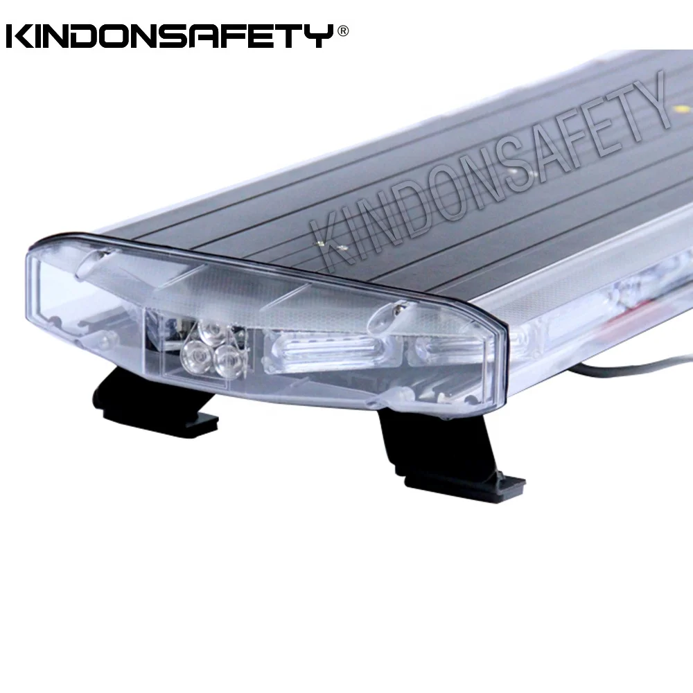SAE approved red blue LED Emergency lightbar 3W Linear 6 LEDs DC12V Silver or Black Aluminum 100cm 39inch
