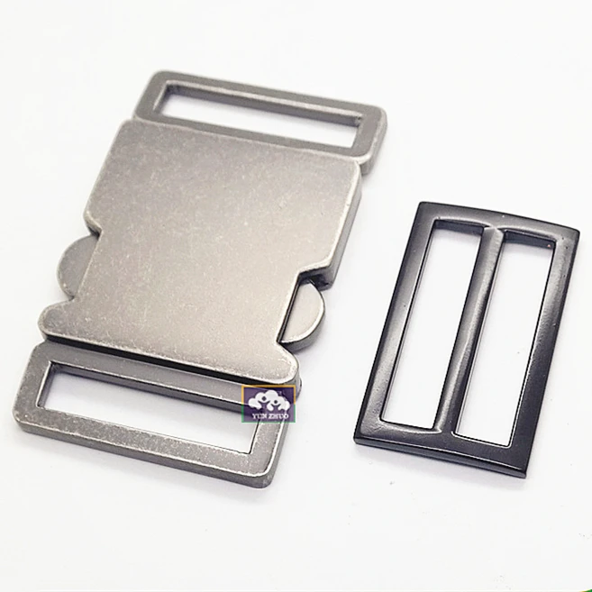 Wholesale metal strap buckles for bags 40mm lock metal buckles custom LOGO