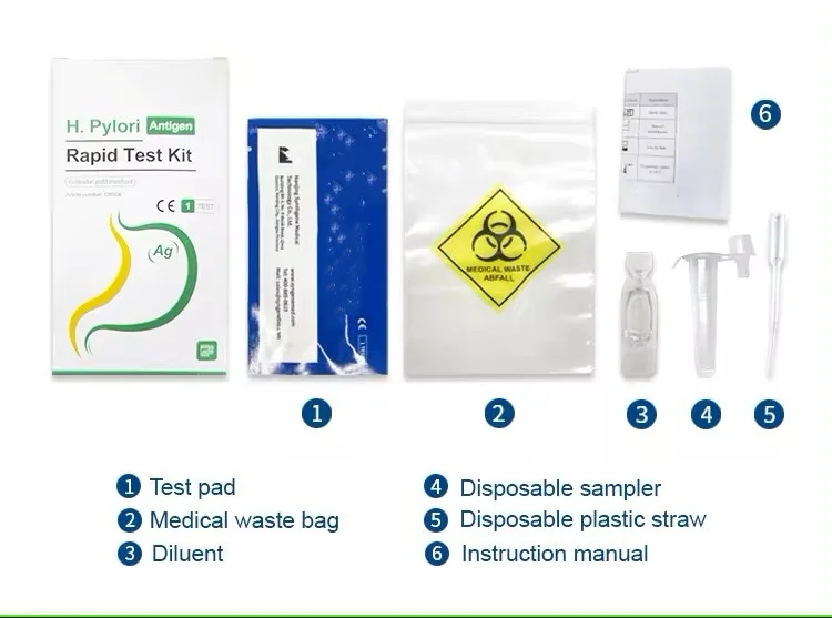 LYZ HP Helicobacter Pylori Antigen Test One Step H Pylori Ag Rapid Cassette Kits