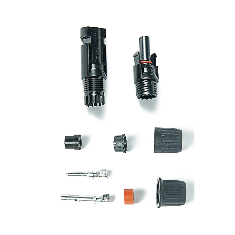 Panel Wire Connectors Junction Box Connector Solar Connector Pv Solar Male Female DC 1000V Solar Cable Connect Black Powe