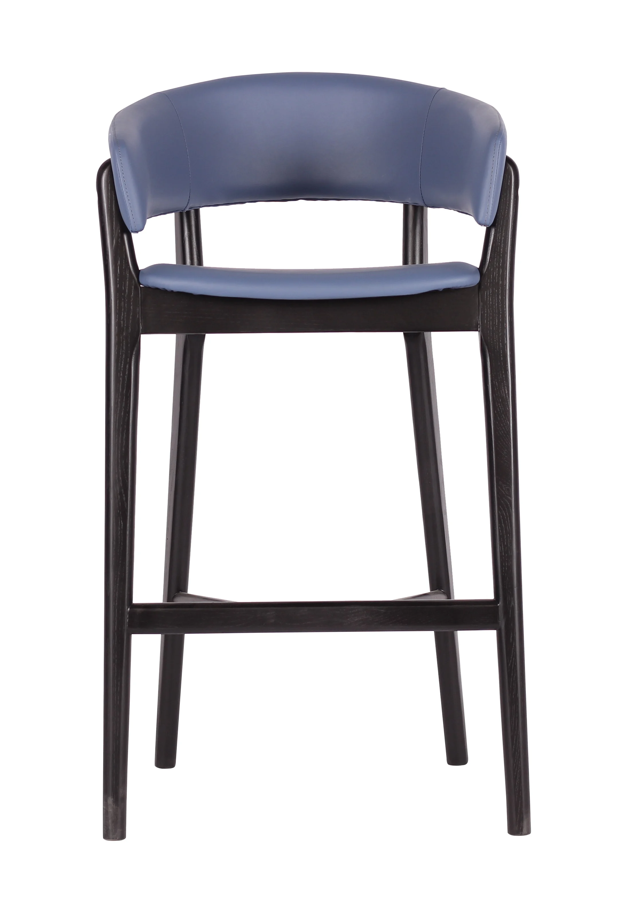 Morden wooden leather  PU bar chair High brown black nordic design bar chair restaurant  kitchen bar stools fabric chairs dining