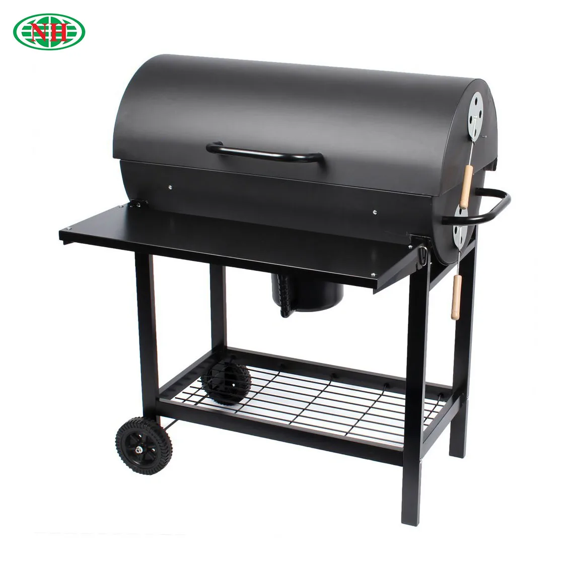 BSCI Patio Barrel Garden Smoker Grill Outdoor BBQ Charcoal
