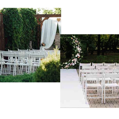 Hot sell Garden resin white folding chair with factory direct price