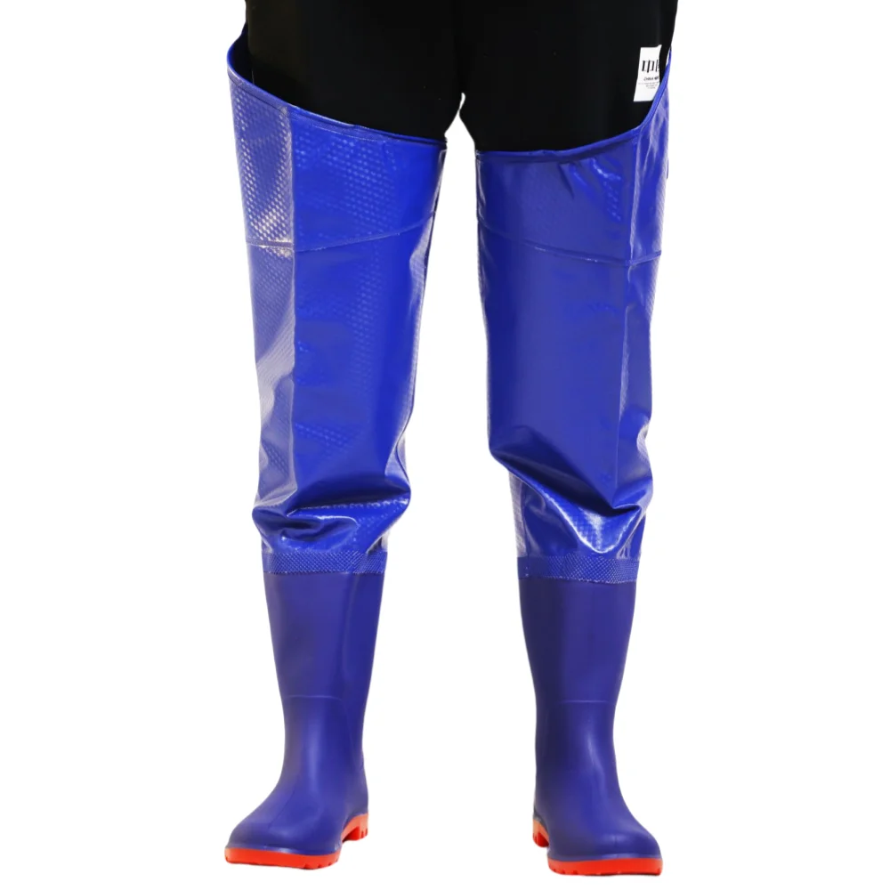 PVC & Nylon Breathable Waterproof Wading Pants and Boots Safety Protection Suit with Water-Proof Function