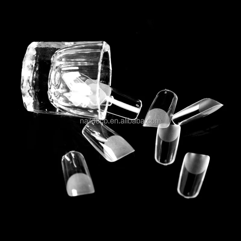 Etch Medium Square Gel Nail Full Cover Soak Off Material False Fingernail Art Tips