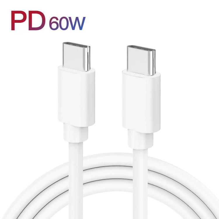 Support PD 18W 60W 100W Short 30cm To 3M Customized PVC For phone USB C To C Type Fast Charging Cable Type C Data Cable