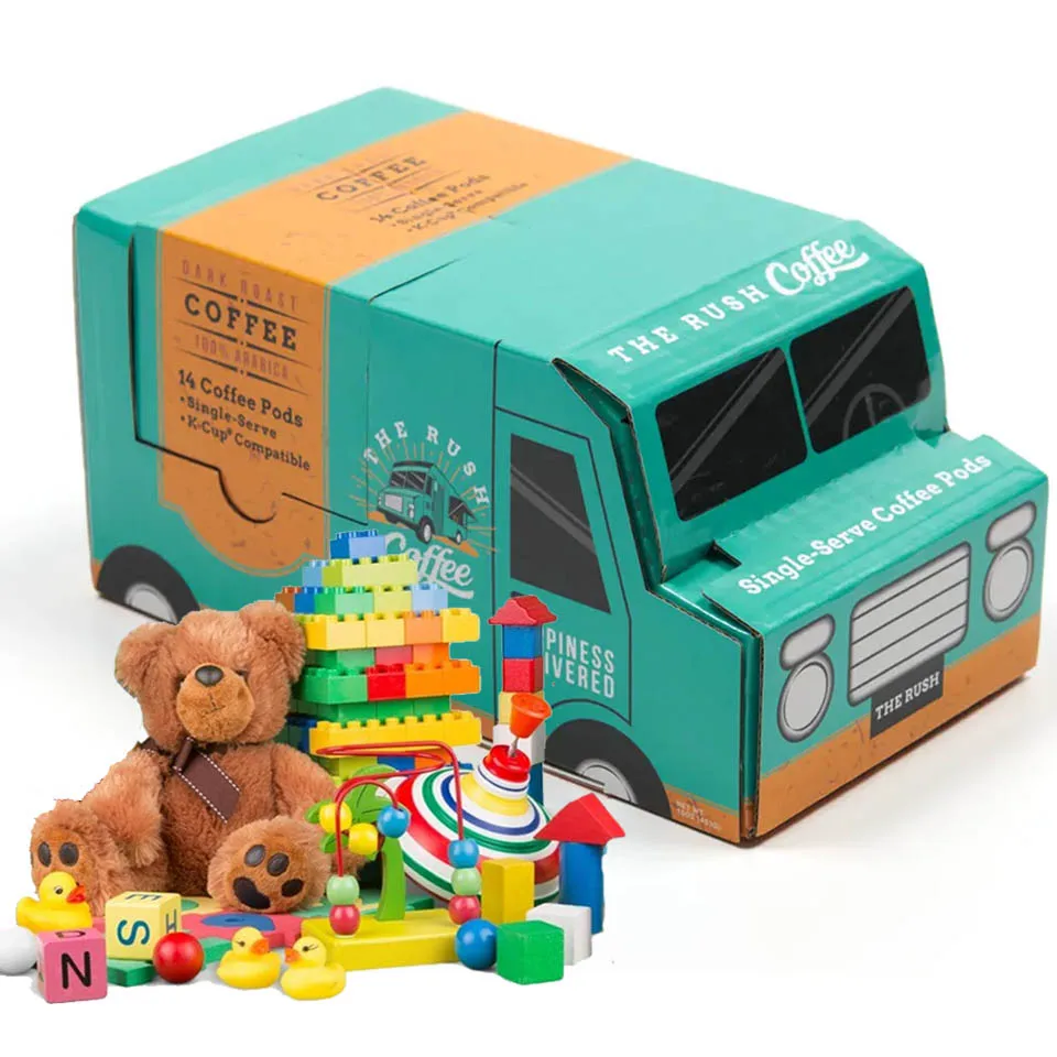 Creative unique decoration gift box packaging car shape birthday cute kid gifting box