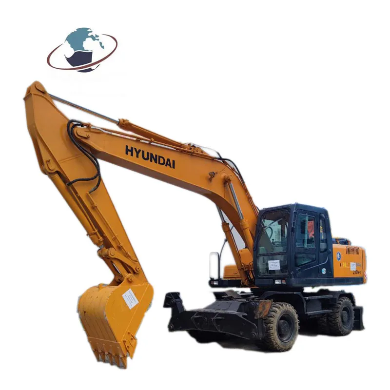 Оригинальный R210W-7 колесный экскаватор Hyundai 21-тонная Инженерная и строительная машина Большая Тяжелая для горячей продажи в Китае