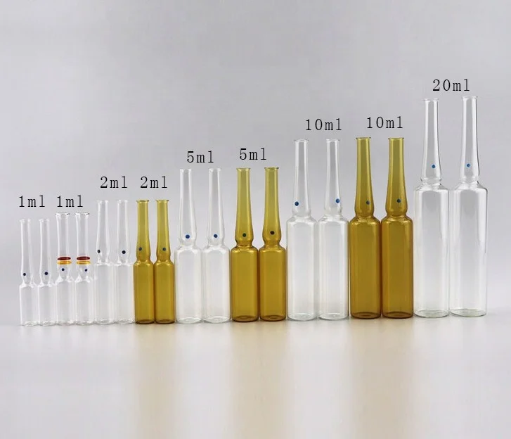 1ml 2ml 3ml 5ml 10ml glass ampoule