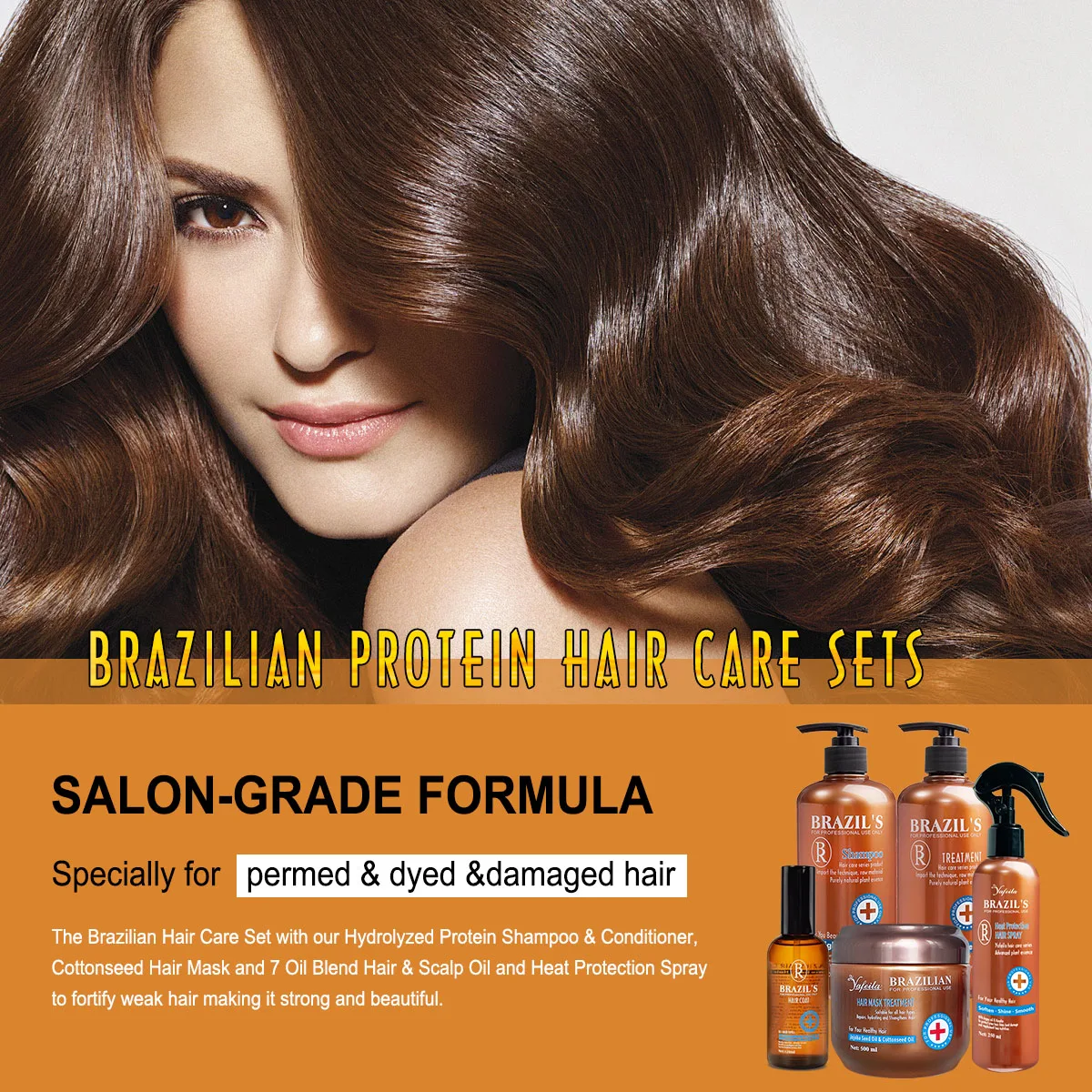 Private Label Gentle Daily Hair Care Set Natural Collagen Protein Rich Nourishing Shampoo and Conditioner for Dry Hair