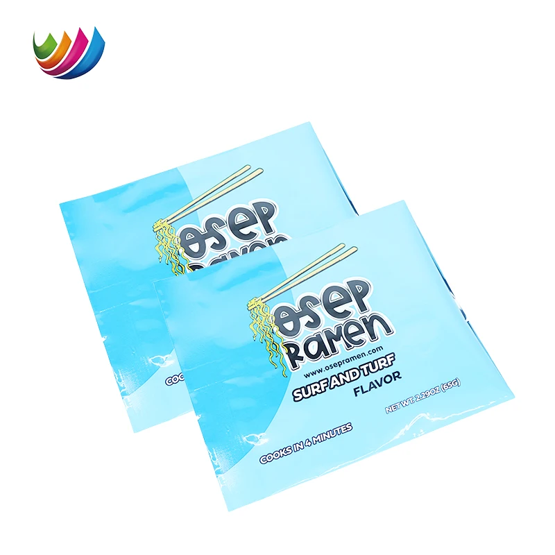 Instant Noodle Bag Food Grade Custom Printed Heat Seal Spaghetti Pasta Packing Pouch Heat Sealing Instant Noodle Plastic Bag