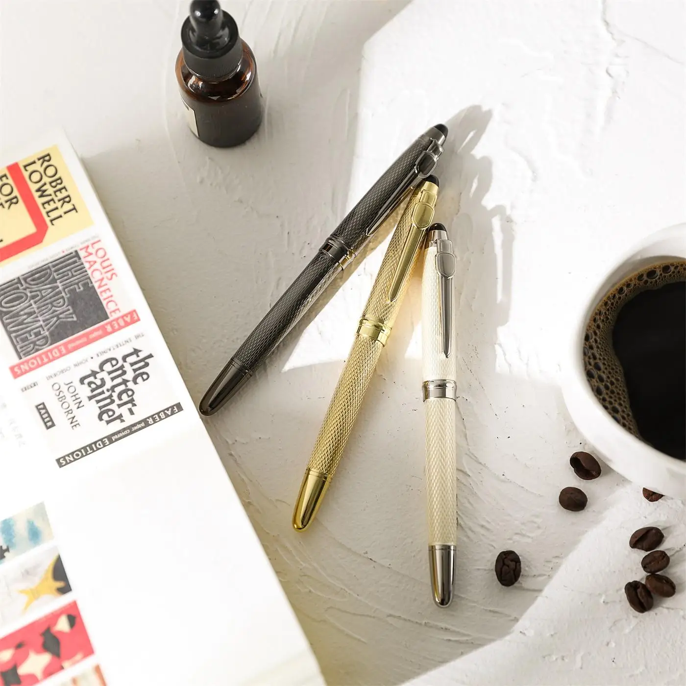 Maxery High Quality Luxury Brass Fountain Pen with Different Color Fountain Pen as Special Gift Stationery