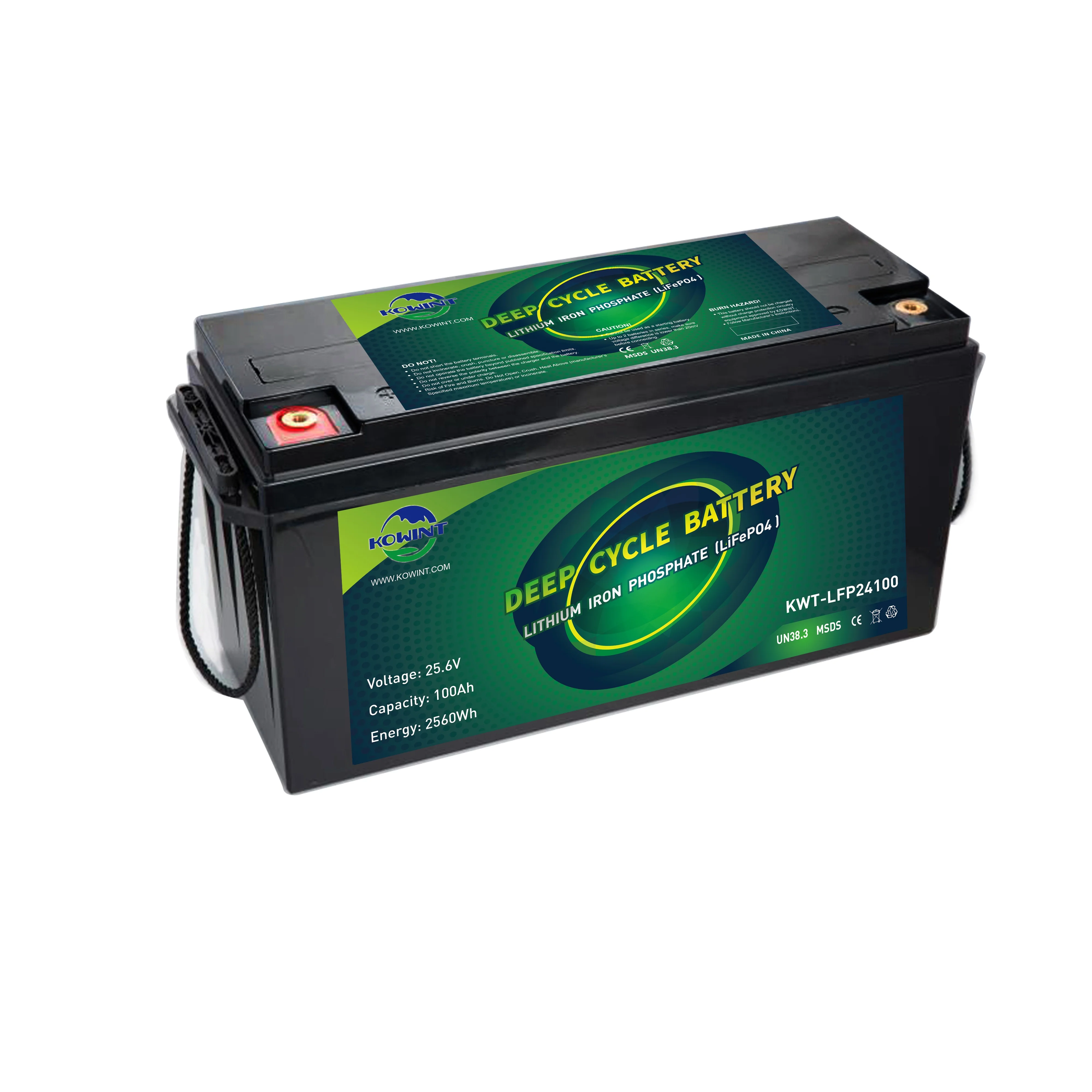 KOWINT BSLBATT lithium iron phosphate lifepo solar system cell dry battery 24v 100ah lithium lifepo4 battery