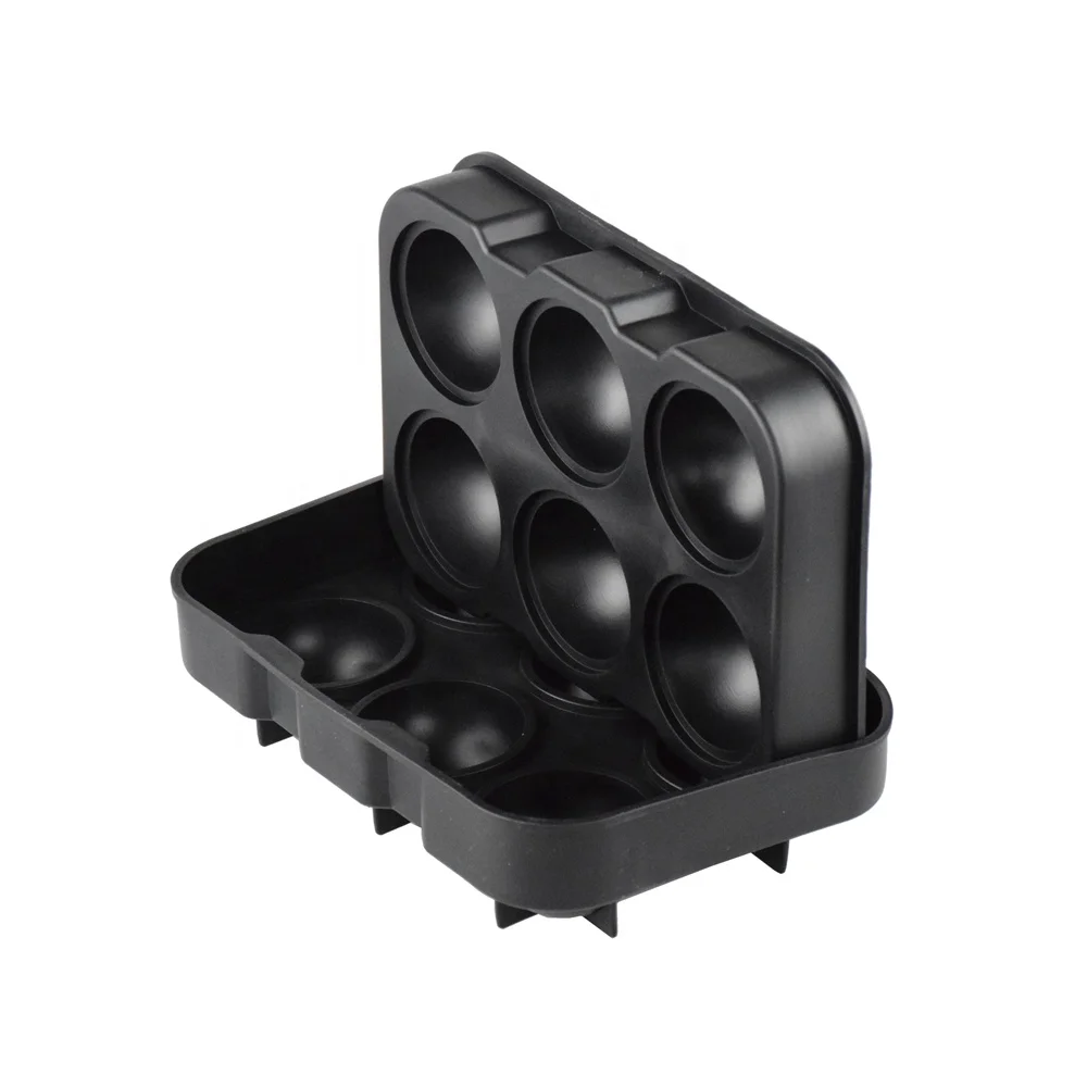 Z Ice Cube Round 6 Pcs Ball Ice Cube Tray Silicone Ice Mould For Holidays Or Home Use BP301