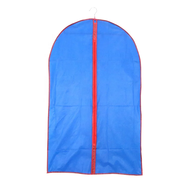 
Wholesale product blue color PEVA garment bag clothes protection suit cover with zipper bag 