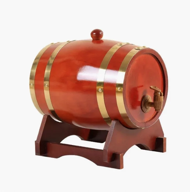 Custom colour sizes available Wooden Beverage Cooler Drinking Juice Wine Barrel Beer Keg Drink Dispenser