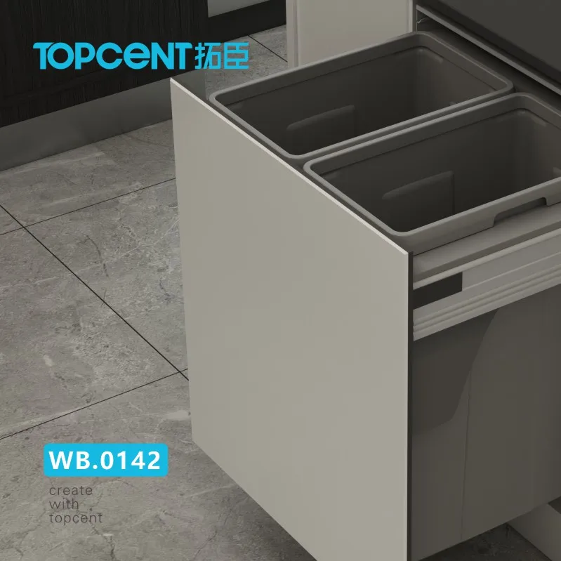 Верхнее Крепление Topcent двойная мусорная корзина с мягким закрытием набор для вытаскивания отходов система разделения мусорных корзин ящик