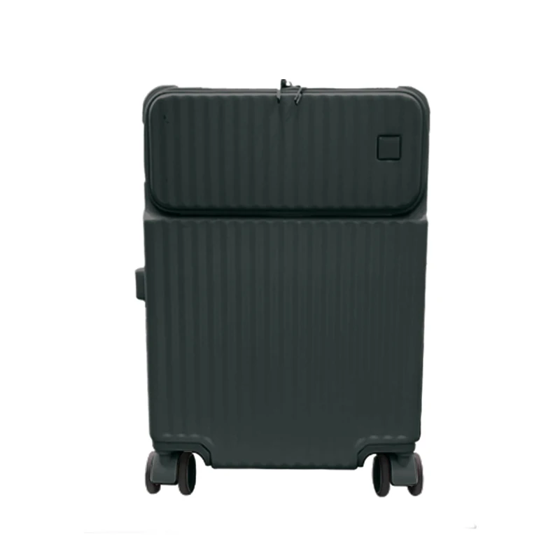 Manufacturers Custom Logo ABS PC Material USB Charging Port Customizable LOGO TSA LOCK Hard Front Opening Luggage