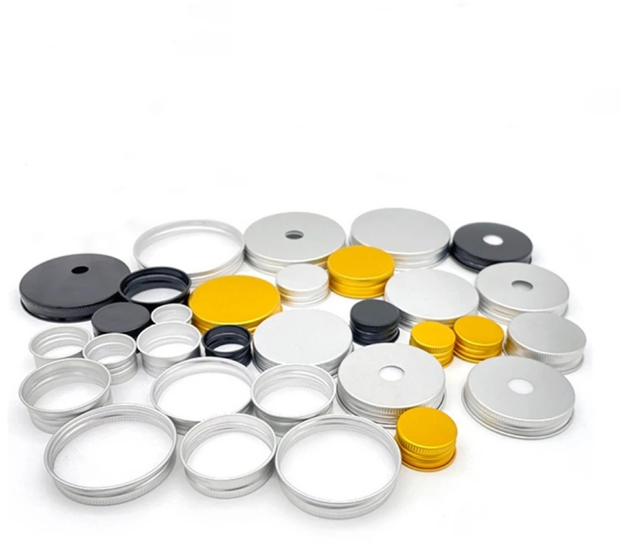 Glass Bottle Aluminum Cap Mason Bottle Cap Glass Can Rolled Edge Aluminum Cap