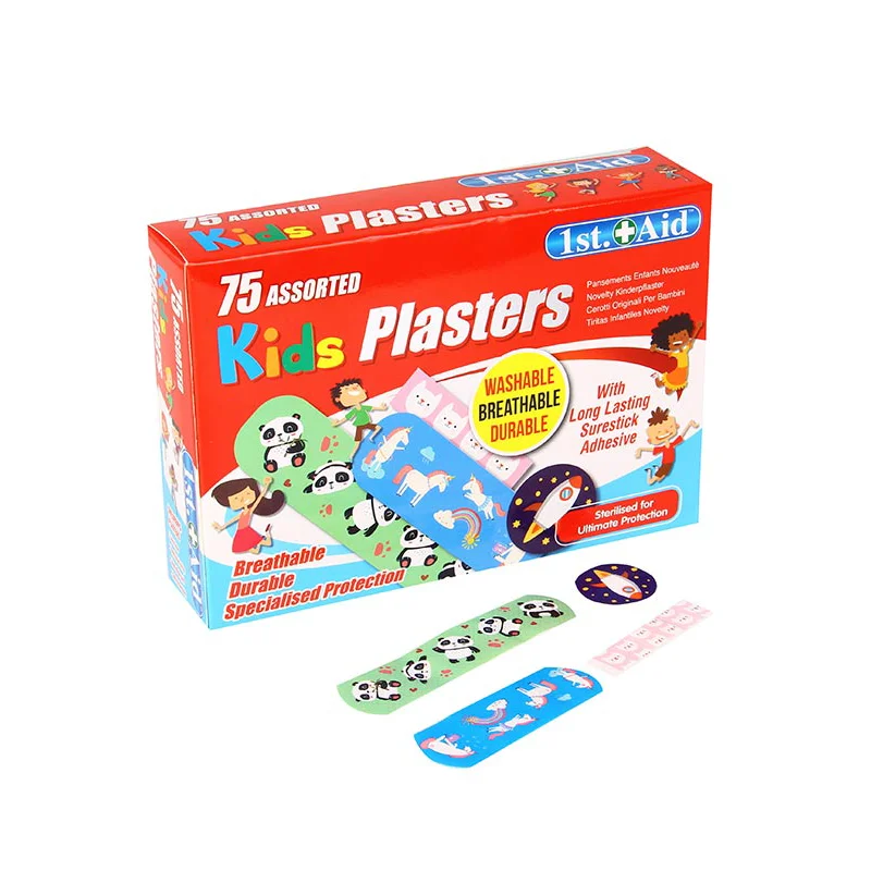 Tiritas Low-allergic cartoon plaster for kids with Panda printing finger plaster wound dressing latex-free Sterile band aids