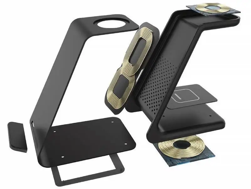 Лучшее Беспроводное зарядное устройство T3 Qi с поддержкой быстрой зарядки 3 в 1 для iPhone Samsung Smart Watch