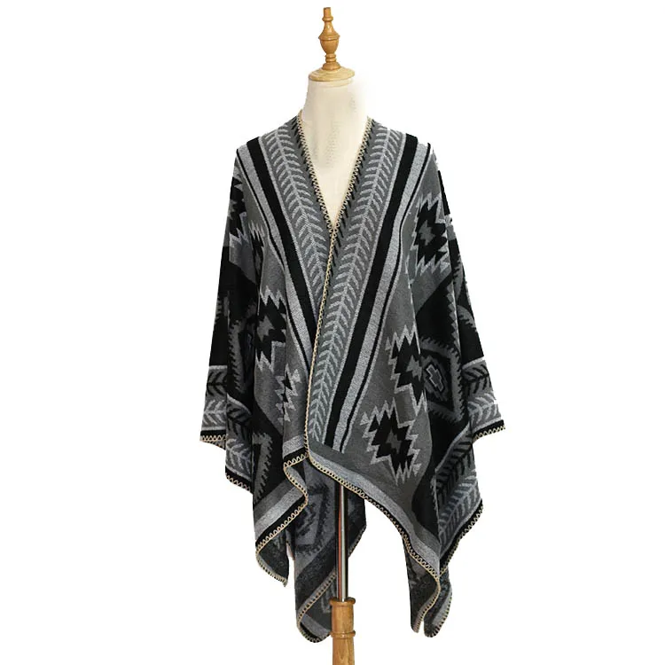  Autumn Winter Cashmere Multifunctional Jacquard Silk Scarf Women Pashmina