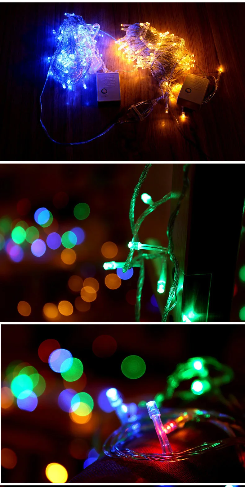10M 50M customised led Waterproof Garland outdoor xmas Light Led Holiday Christmas Party Wedding Decoration fairy String Light