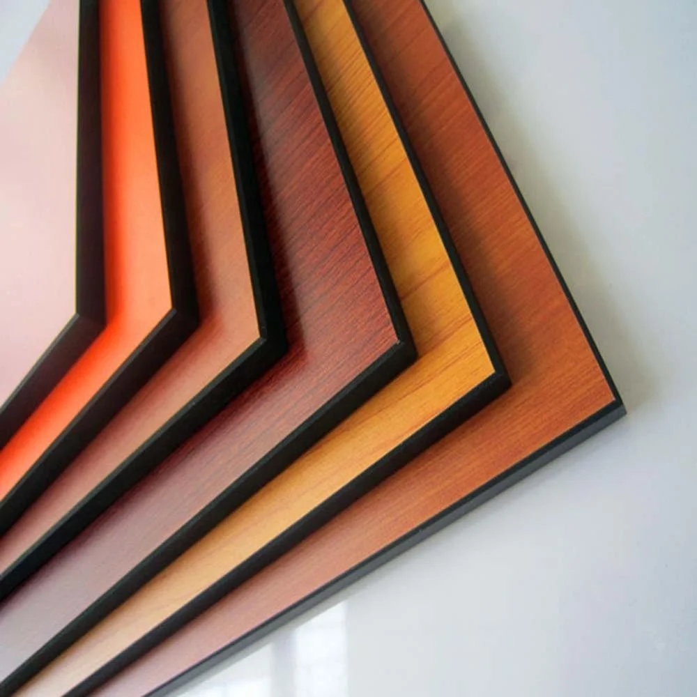 wood color waterproof impact 13mm phenolic hpl compact panel