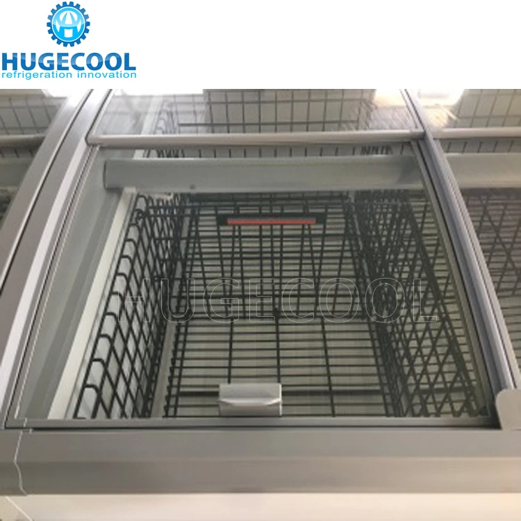 New supermarket deep chest island freezer for ice cream/sea food/ frozen food/fish