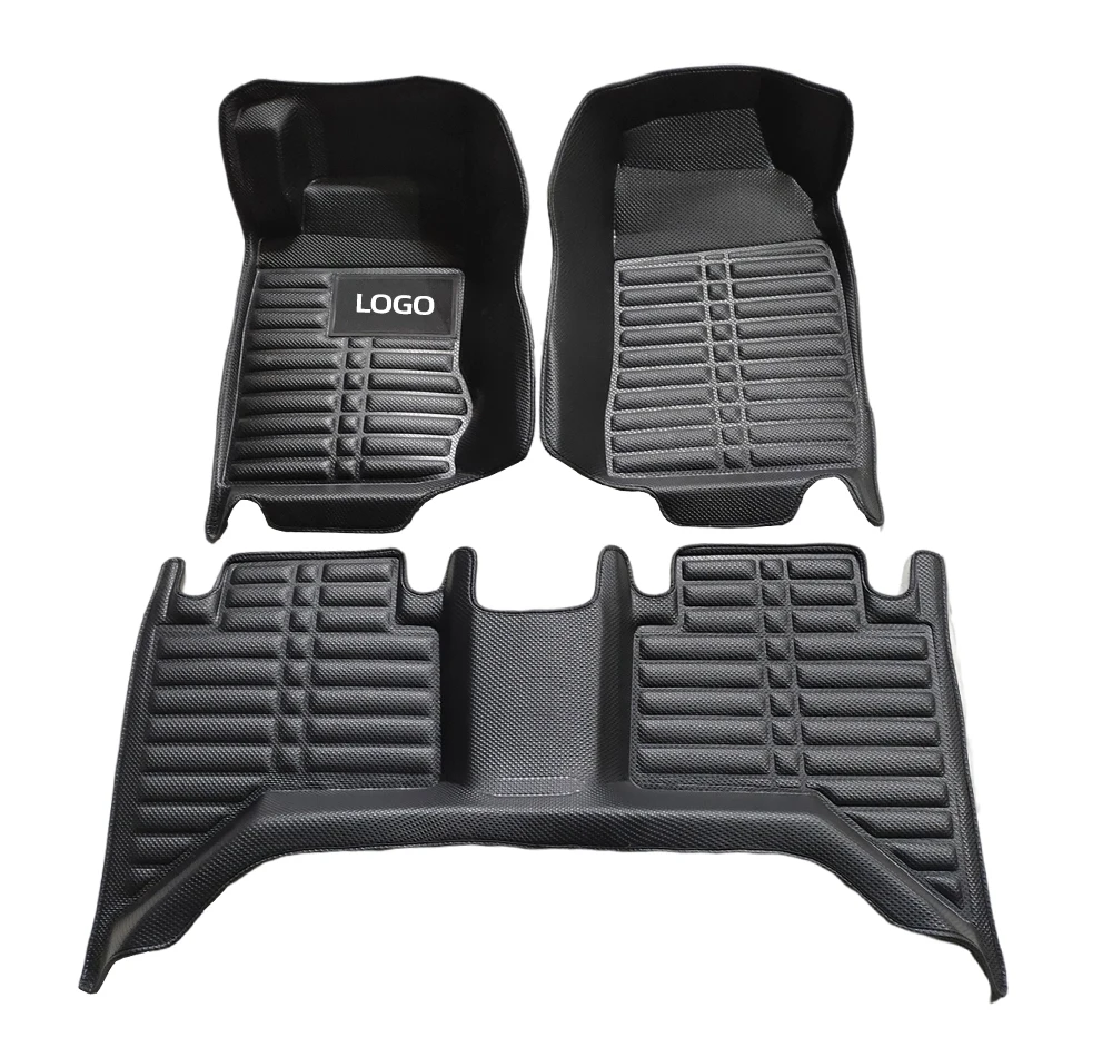 Hot pressed waterproof non-skid universal car mats leather all weather 5d car mats/ car floor mat full set carpet